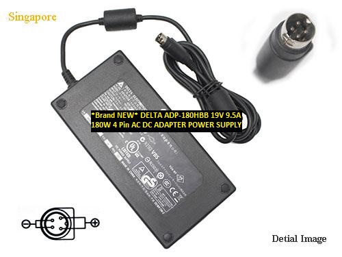 *Brand NEW* 180W DELTA ADP-180HBB 19V 9.5A 4 Pin AC DC ADAPTER POWER SUPPLY - Click Image to Close